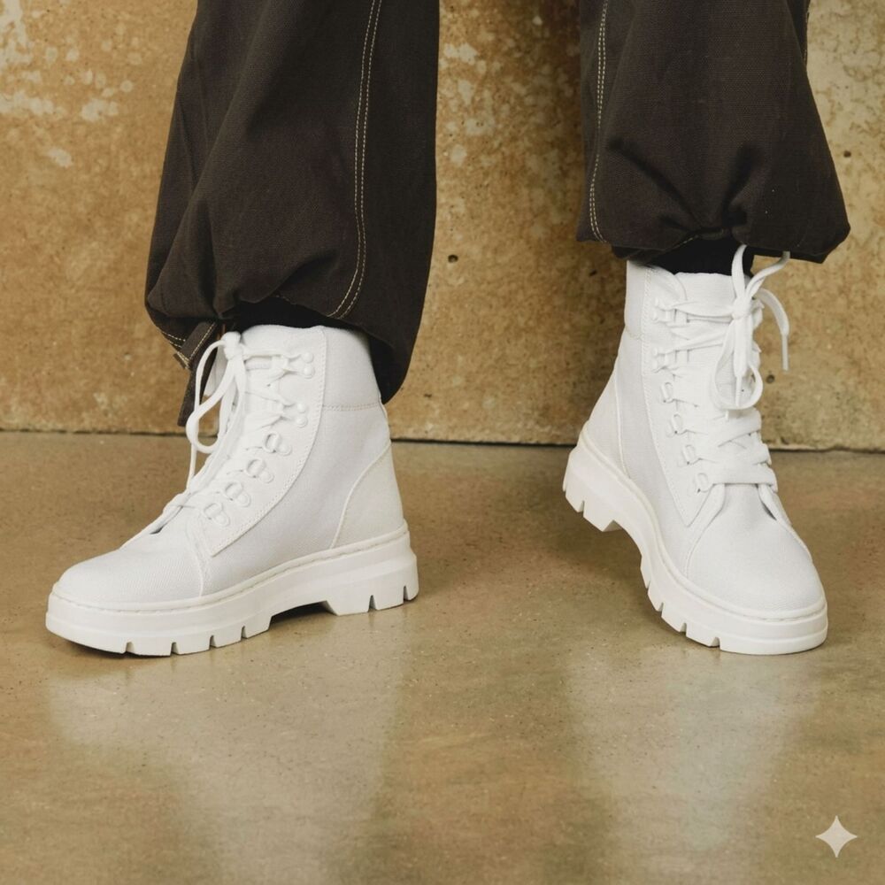 Dr. Martens Women's Poly Casual Boots Combs Tech Boots White Airwalks Shoes 6